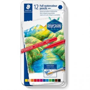 Staedtler Design Journey Aquarela Completa 14610G Caixa de Lápis de Metal 12 Cores