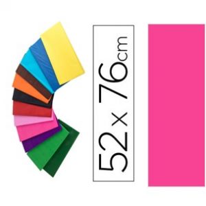 Papel seda  52 x 76 cm 18 gr Rosa  5 unidades