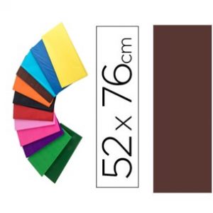 Papel seda  52 x 76 cm 18 gr Castanho  5 unidades