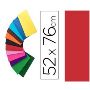 Papel seda  52 x 76 cm 18 gr Vermelho  5 unidades