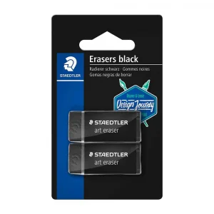 Pack 2 borrachas pretas Staedtler