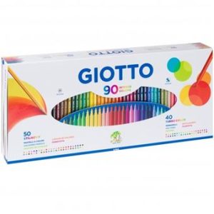 Lápis de Cor Giotto Stilnovo + Marcadores Giotto Turbo color caixa com 90