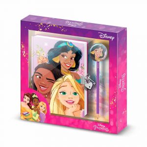 Conjunto diário + caneta Princesas do conto de fadas da Disney