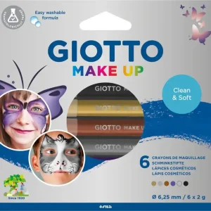 CONJUNTO GIOTTO MAKE UP 6 LAPIS COSMETICOS CORES METALICAS