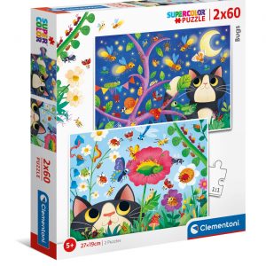 Bugs - 2x60 peças - Supercolor Puzzle