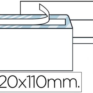 ENVELOPE  BRANCO DL 110X220MM TIRA DE SILICONE C/JANELA