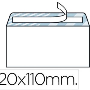 ENVELOPE  BRANCO DL 110X220MM TIRA DE SILICONE S/JANELA