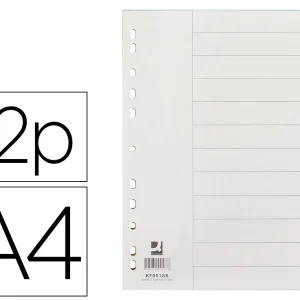 SEPARADOR DE CARTOLINA DIN A4 1-12 PESTANAS