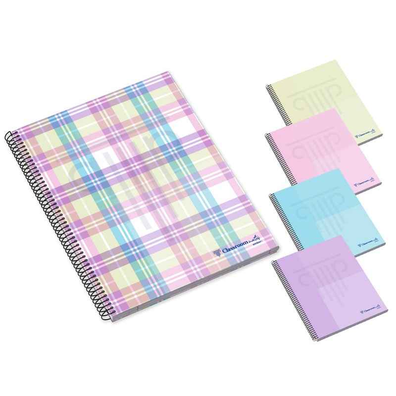 Caderno Espiral Classroom Capa Dura A4 100F 90G Cor Pastel Pautado