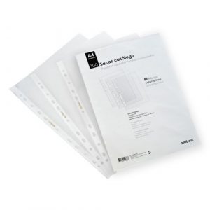 BOLSAS CATÁLOGO A4 PP AMBAR 80 MICRONS - EMB. 100