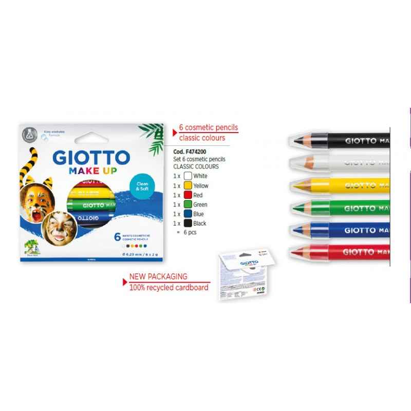 Lápis Cosméticos em Lápis Giotto Classic - 6 Cores - Image 3