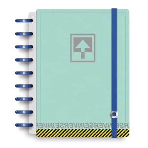 Caderno EcoSmart PU B5 100F 100G - verde água