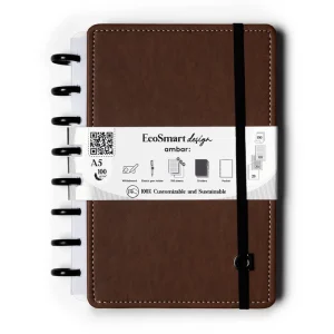 Caderno EcoSmart PU B5 100F 100G -Castanho