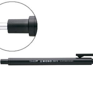 Porta borrachas tombow com clip ponta de borracha preta redonda 2,3 mm diametro