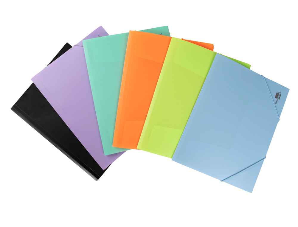 Pasta com elasticos abas polipropileno din A4