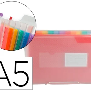 Pasta classificadora com fole liderpapel polipropileno din a5 transparente.