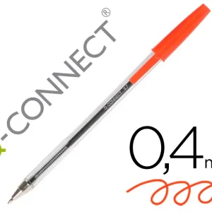 Esferografica cristal q-connect vermelha.