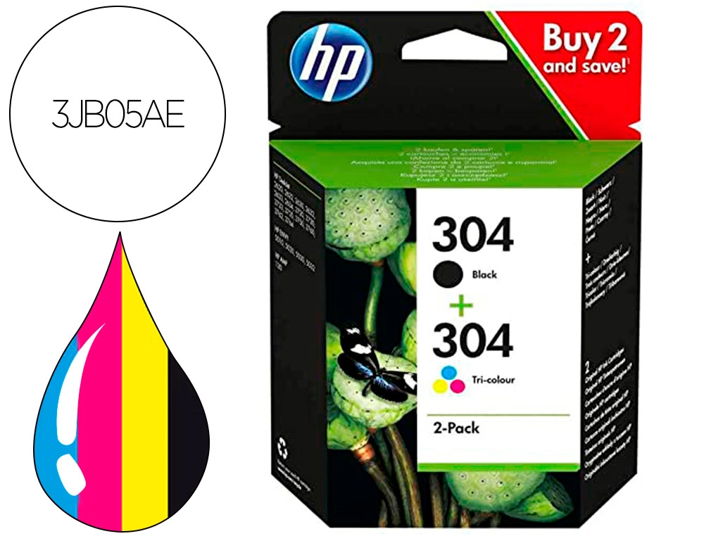 Tinteiro HP 304 Multipack Black + Tri-Colour