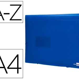 Pasta classificadora com fole liderpapel din a4 Azul 13 departamentos