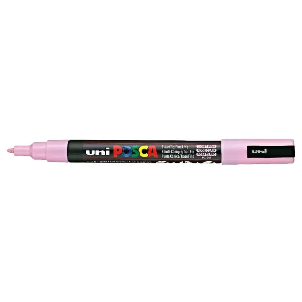 POSCA Marcador PC-3M Ponta Redonda Fina 0,9 a 1,3 mm Rosa claro (51)