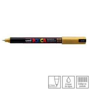 Marcador Uniball Posca PC1MR 0,7mm cor oro  (25)