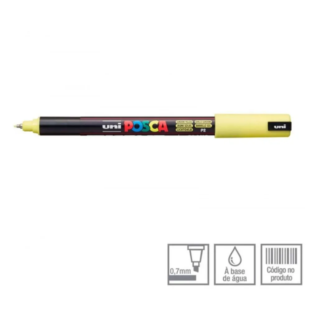 Marcador Uniball Posca PC1MR 0,7mm cor amarelo sol (p2)