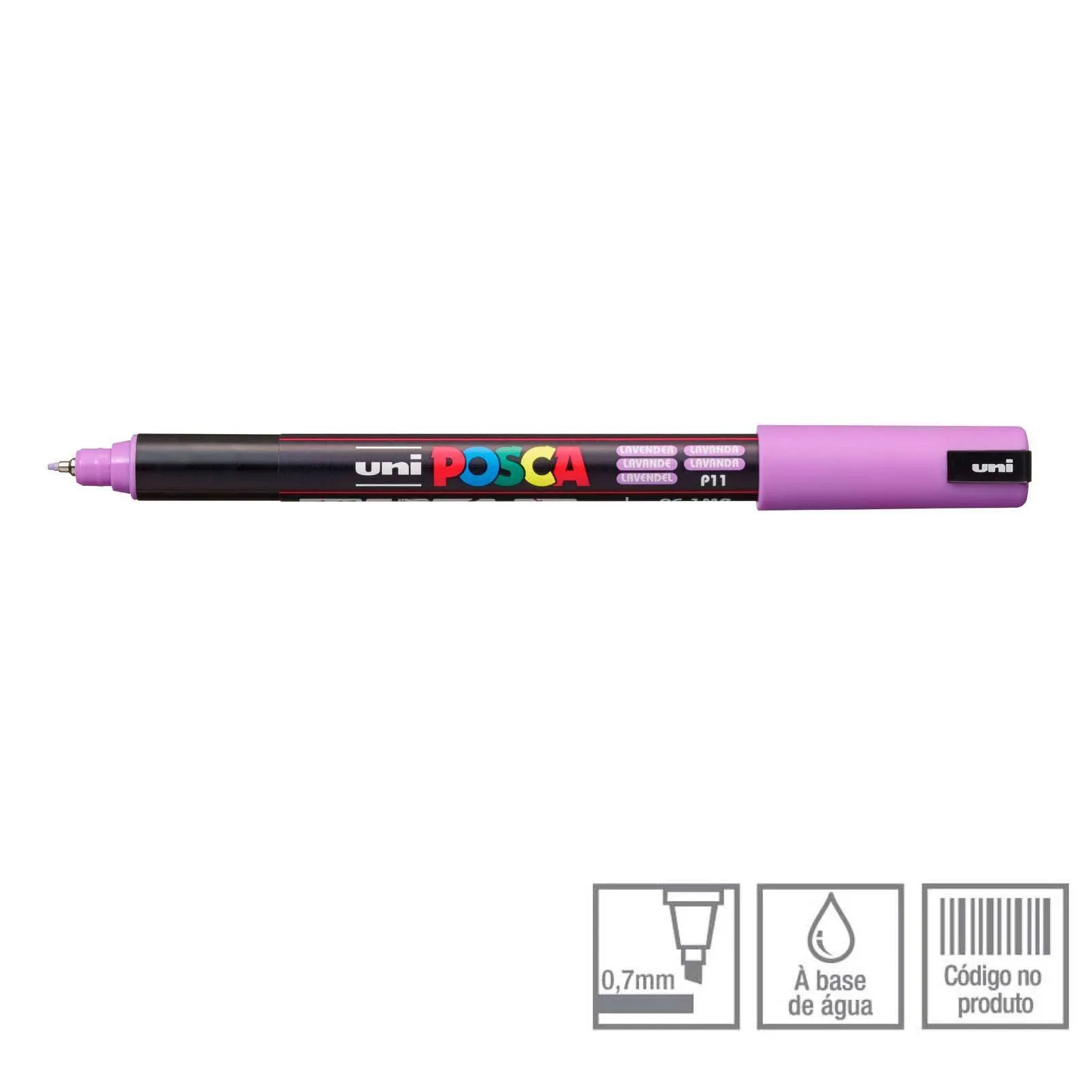 Marcador Uniball Posca PC1MR 0,7mm cor lavanda (p11)