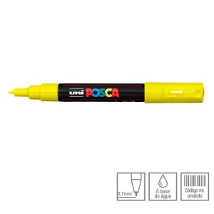 MARCADOR UNI POSCA PC-1M EXTRA FINO 0,7MM AMARELO (2)