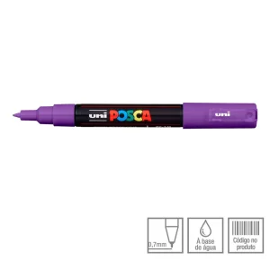 MARCADOR UNI POSCA PC-1M EXTRA FINO 0,7MM VIOLETA (12)