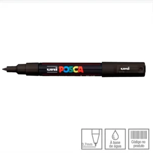 MARCADOR UNI POSCA PC-1M EXTRA FINO 0,7MM PRETO (24)