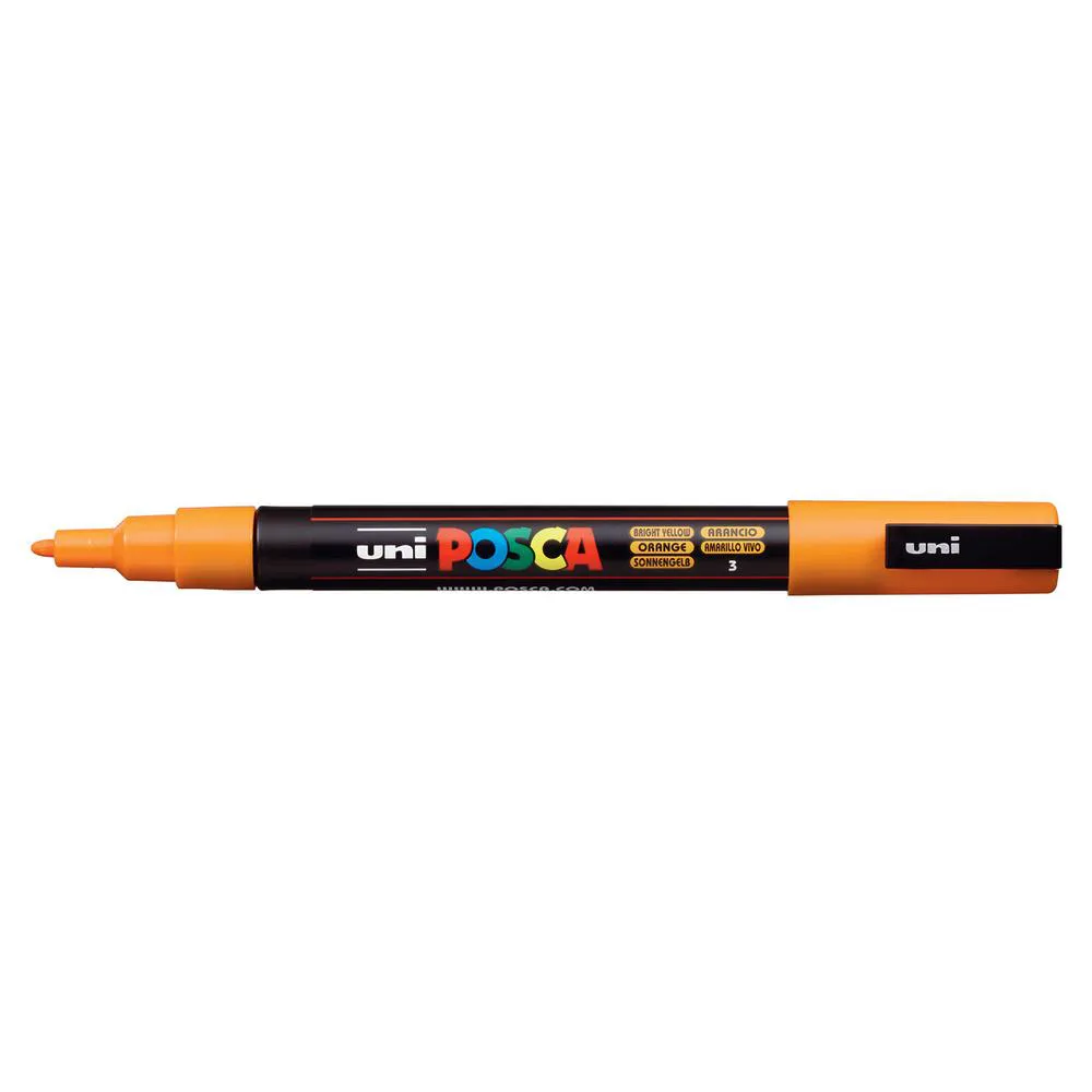 POSCA Marcador PC-3M Ponta Redonda Fina 0,9 a 1,3 mm laranja (4)