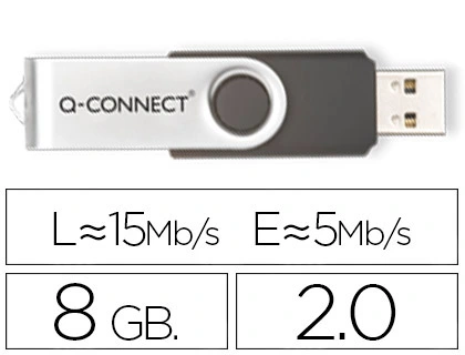 Pen drive usb q-connect flash 8gb.