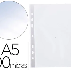 BOLSA CATALOGO/MICA Q-CONNECT DIN A5 100 MICRONS CRISTAL