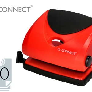Furador q-connect capacidade 20 folhas vermelho