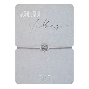 Pulseiras “Wonderful Vibes”trust aço inoxidável, parcialmente banhadoo a ouro rosa ou banhado a ouro Sem alergia