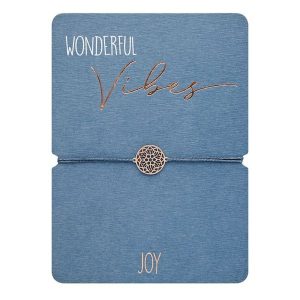 Pulseiras “Wonderful Vibes” joy parcialmente banhadoo a ouro rosa ou banhado a ouro Sem alergia