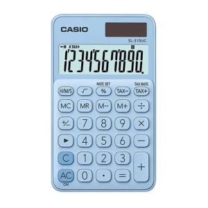 Casio Calculadora Básica SL-310UC Azul Claro