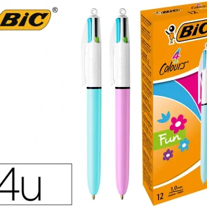 Esferografica bic quatro cores pastel