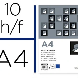 Papel quimico liderpapel din a4 azul bolsa de 10 folhas.