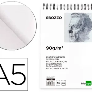 Bloco de esbocos liderpapel din a5 100 folhas 90 gr.