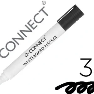 Marcador q-connect quadro branco ponta redonda 3.0 mm preto