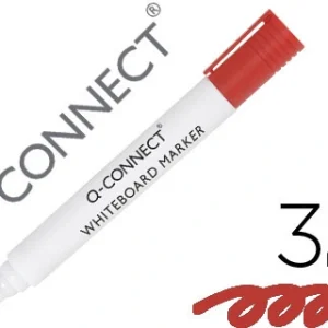 Marcador q-connect quadro branco ponta redonda 3.0 mm vermelho