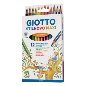 Giotto Cores Pastel Stilnovo Maxi triangular cx 12 peças