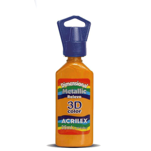 TINTA RELEVO METALICA 35ML 12312 LARANJA