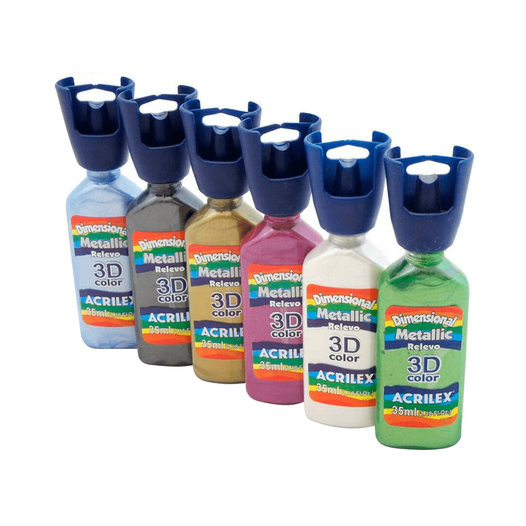 TINTA RELEVO METALICA 35ML 12312 LARANJA - Image 2