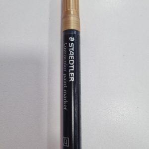 Marcador acrílico Lumocolor ouro