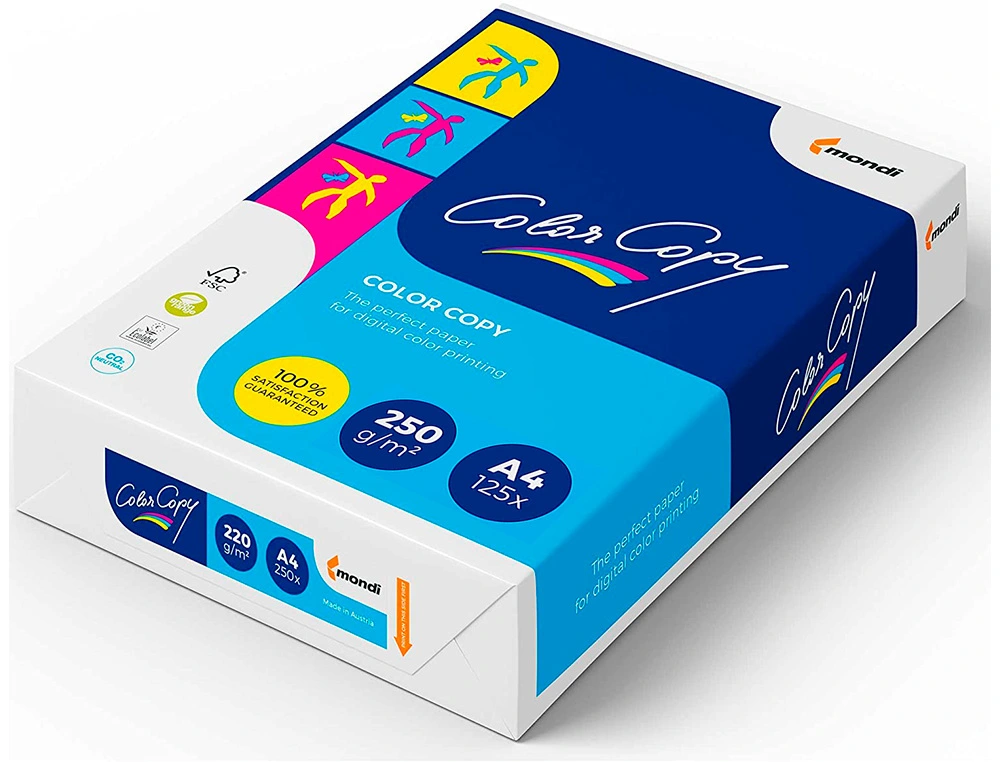 Papel color copy brilhante din a4 250 gr embalagem de 125 folhas. - Image 2