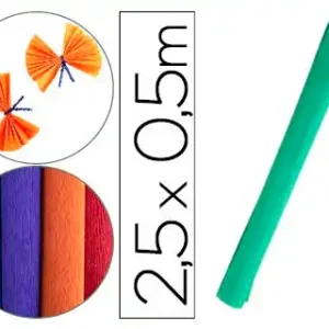 Papel crepão 50 cm x 2,5 m 85gr verde