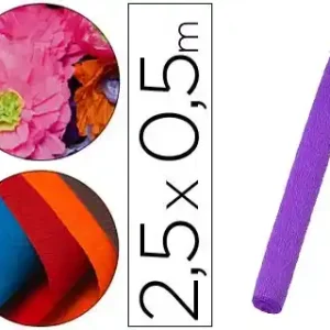 Papel crepão 50 cm x 2,5 m 85gr lilas