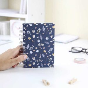Caderno A6 azul -Dahlia